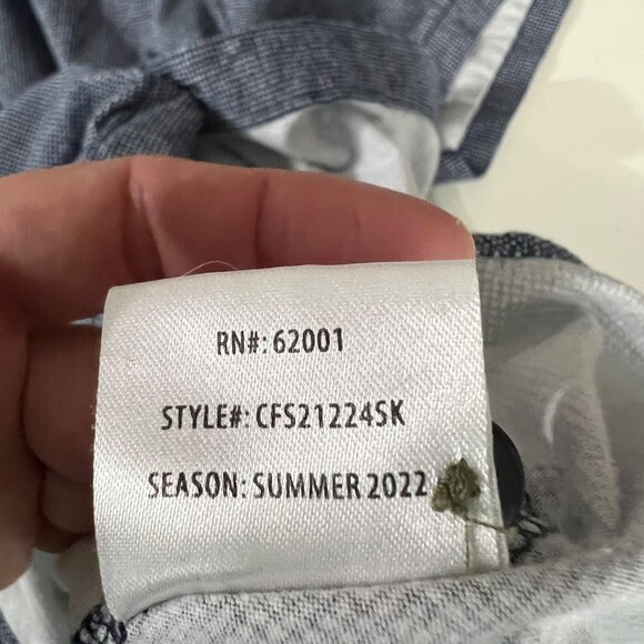 California Shirt Co Effortless Minimalist Americana Short Sleeve Button Up Shirt - Picture 6 of 7